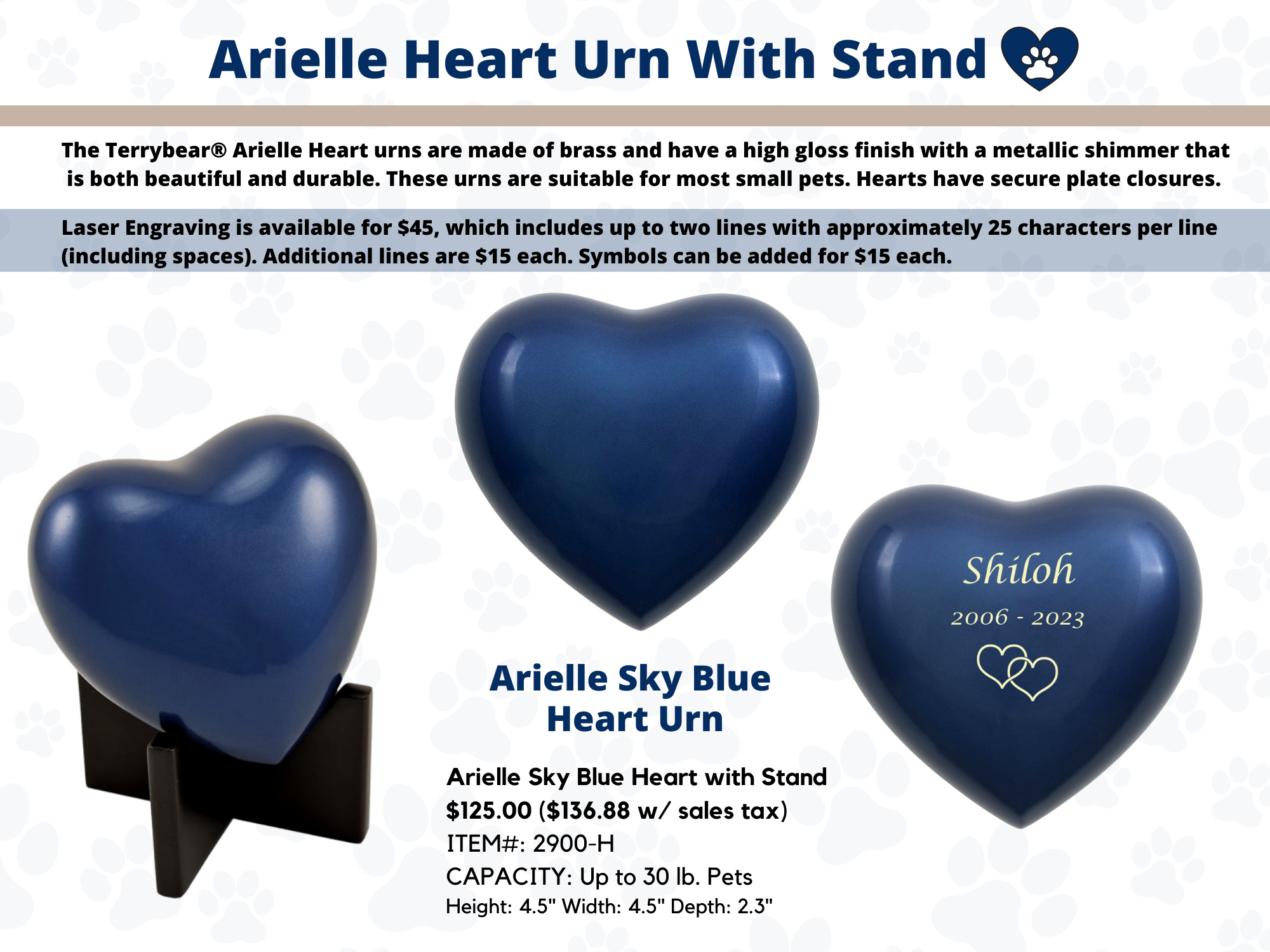 ARIELLE HEART SKY BLUE HEART